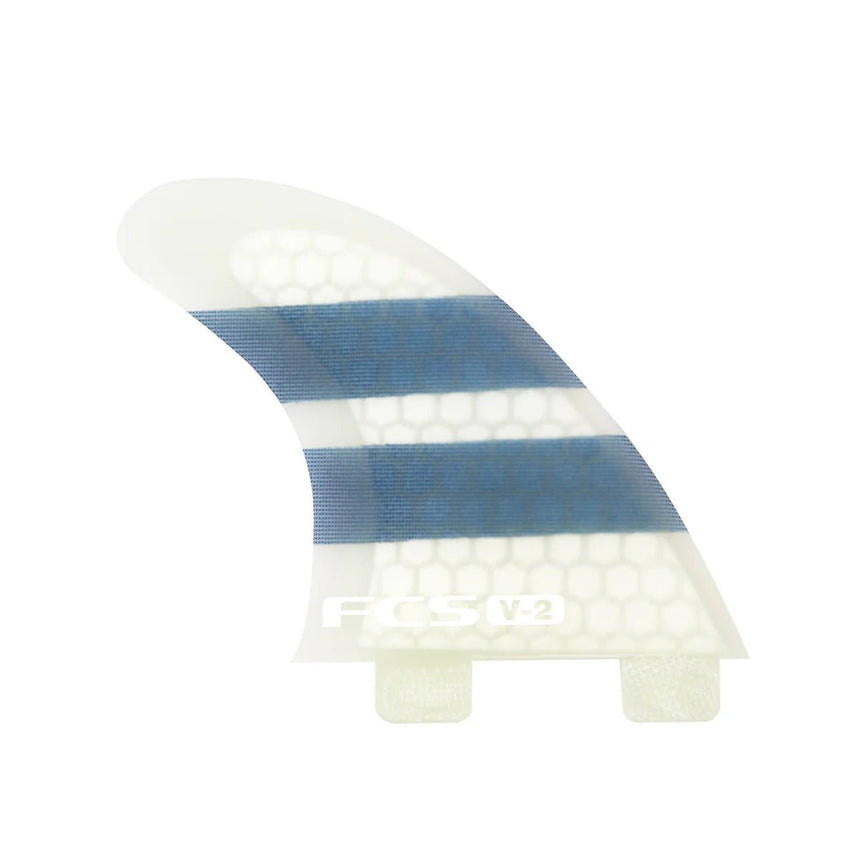 V - 2 PC Tri - Quad Fin Set Blue/White#DérivesFcs