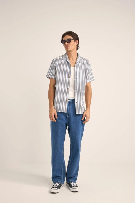 Vacation Strip Ss Chemise Homme#ChemisesRhythm