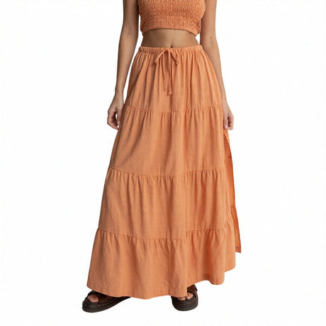 Villa Tiered - Jupe Longue Femme#SkirtRhythm