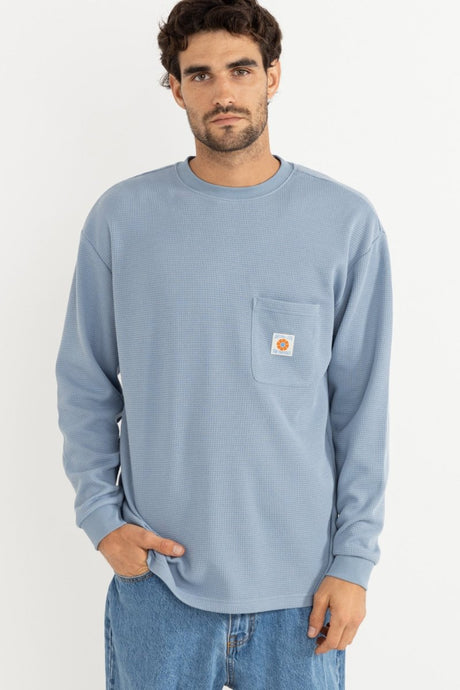 Vintage Pocket Waffle - T Shirt Homme Manches LonguesTee ShirtsRhythm