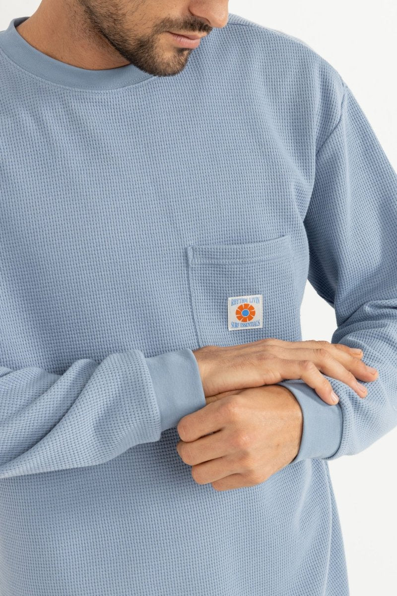 Vintage Pocket Waffle - T Shirt Homme Manches LonguesTee ShirtsRhythm