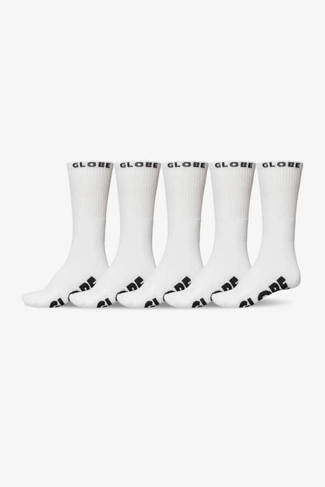 Whiteout Hi Crew 39-44,5 - Chaussettes Pack 5ChaussettesGlobe