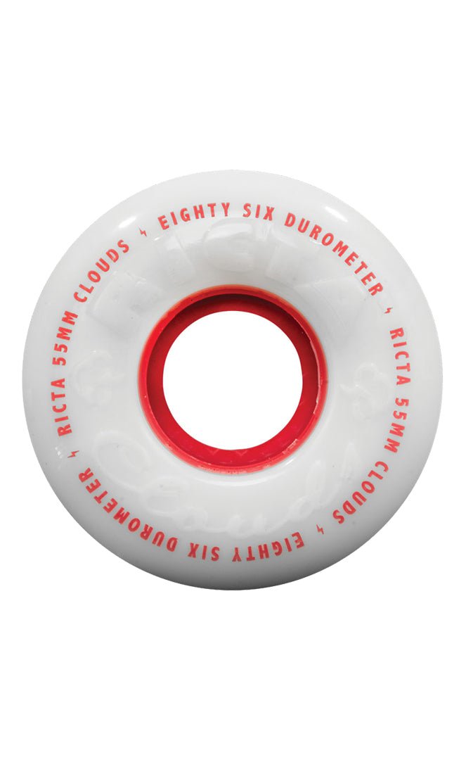 55Mm Clouds Red 86A Roues De Skate
