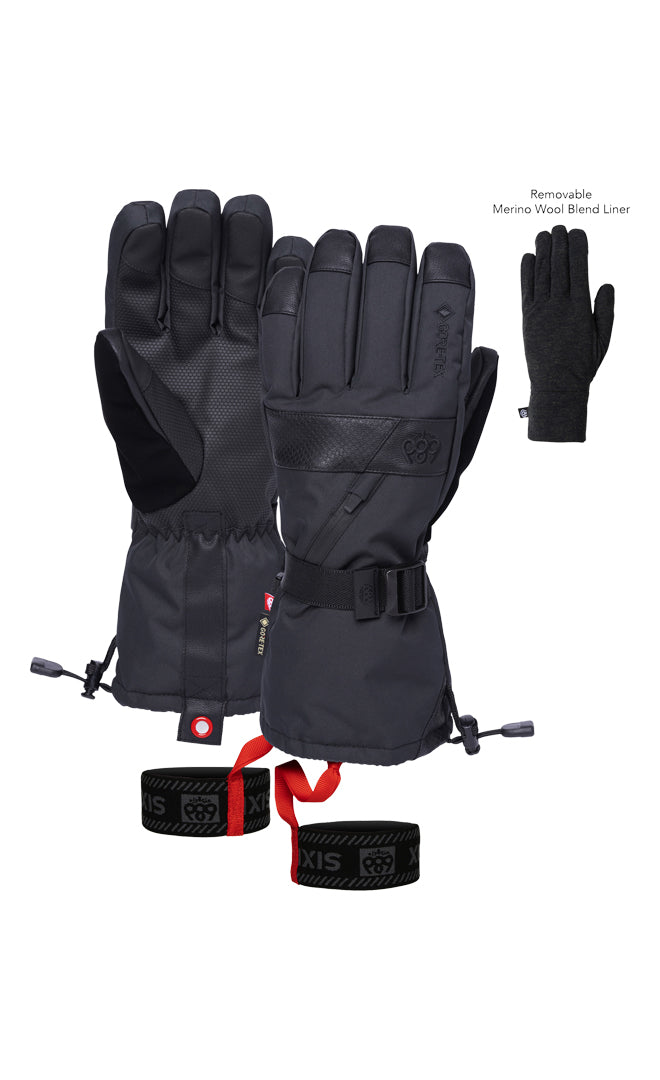 686 Gore smarty gauntlet black gants de ski homme Textile tech