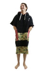 All In V Poncho Beach Crew Blk Camouflage Poncho Surf Adulte BLACK CAMOUFLAGE