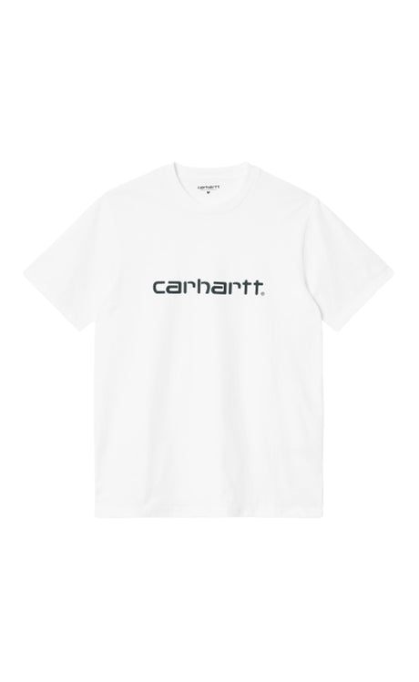Carhartt Script White/black T-shirt S/s Homme WHITE/BLACK