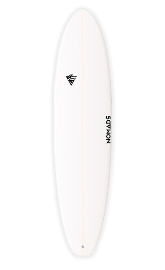Cherating Planche De Surf Mini Malibu White#Funboard / HybrideNomads Surfing