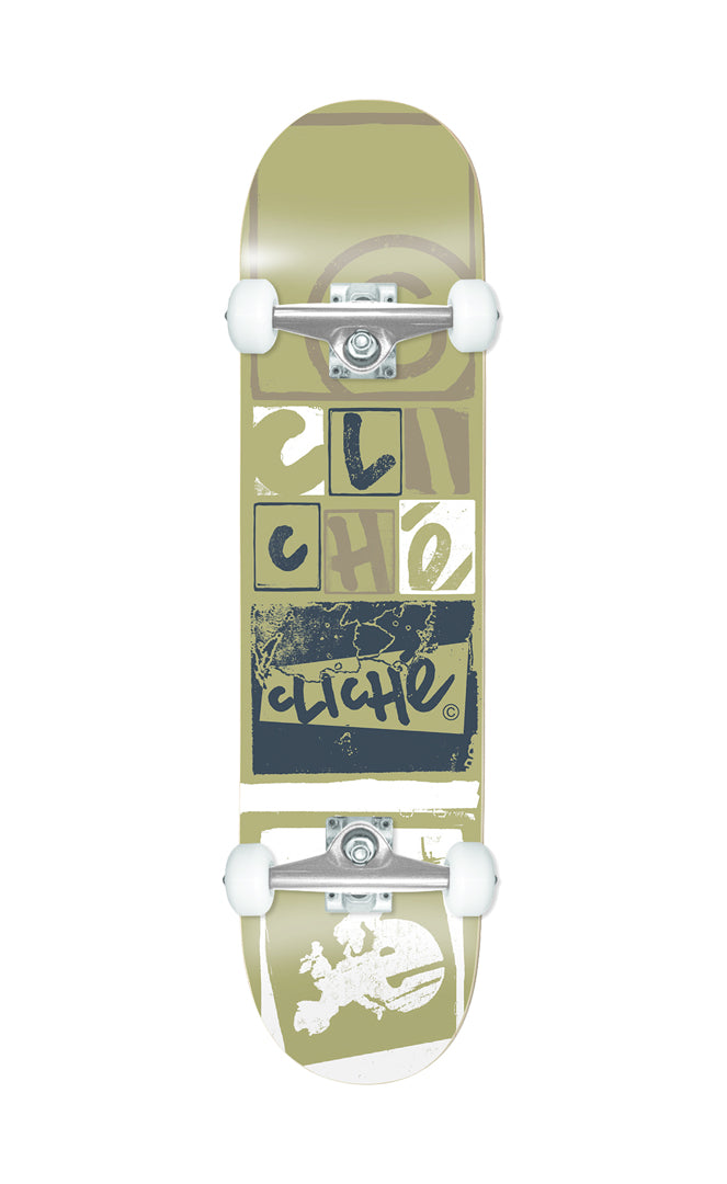 Cliche Letter Press Gold 7.75 X 31.18 Skateboard Complet KAKI