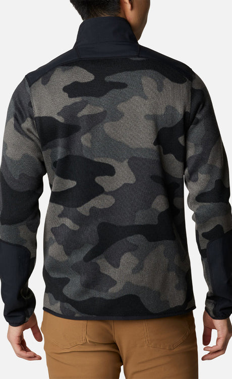 Columbia Sweater Weather Printed Half Zip Homme BLACK MOD CAMO