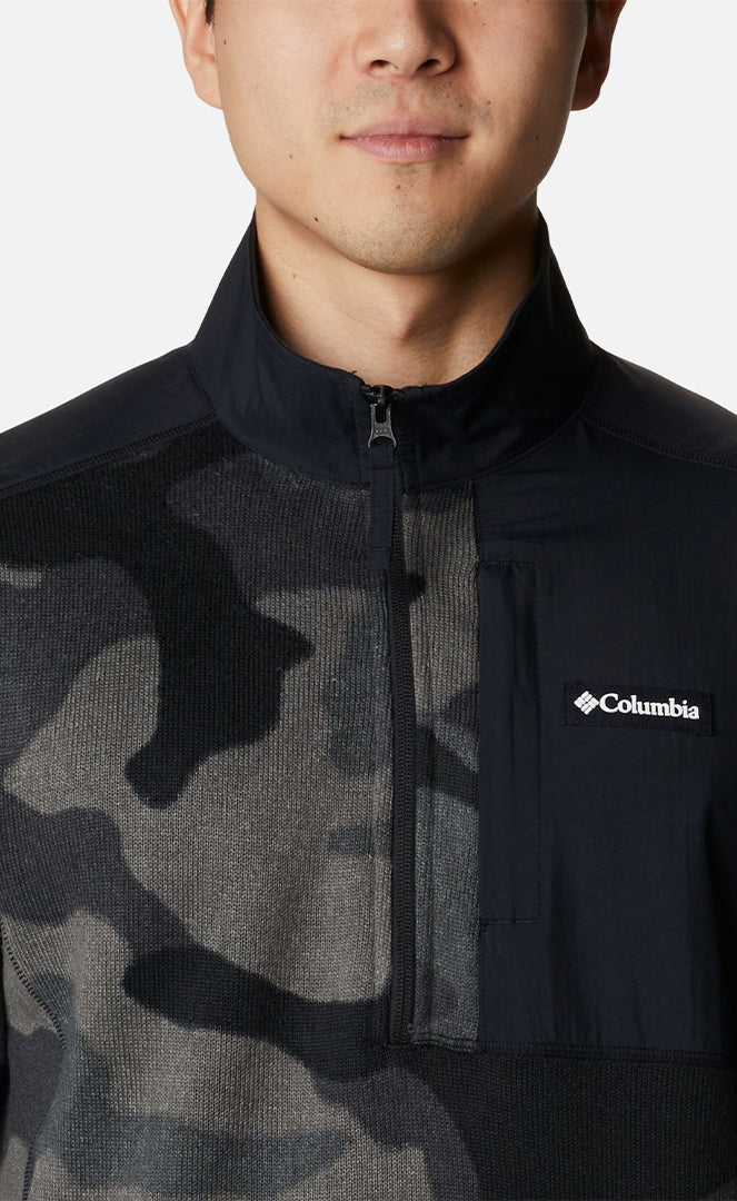 Columbia Sweater Weather Printed Half Zip Homme BLACK MOD CAMO