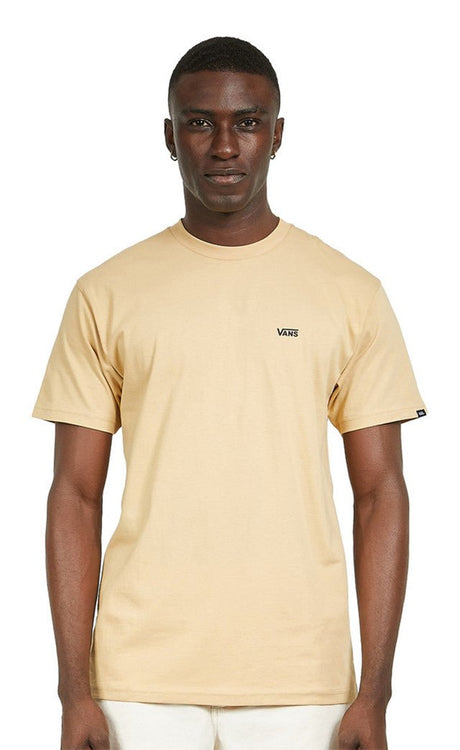 Left Chest Logo Taos Taupe/Black T-Shirt S/S Homme#Tee ShirtsVans
