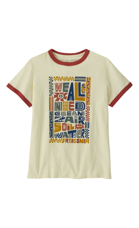Patagonia We All Need Ringer T-shirt Manches Courtes Femme MULTI