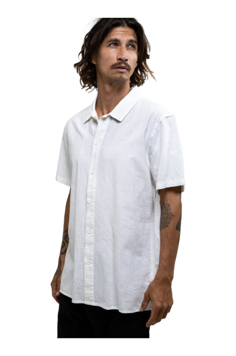 Rhythm Classic Linen Ss Shirt VINTAGE WHITE