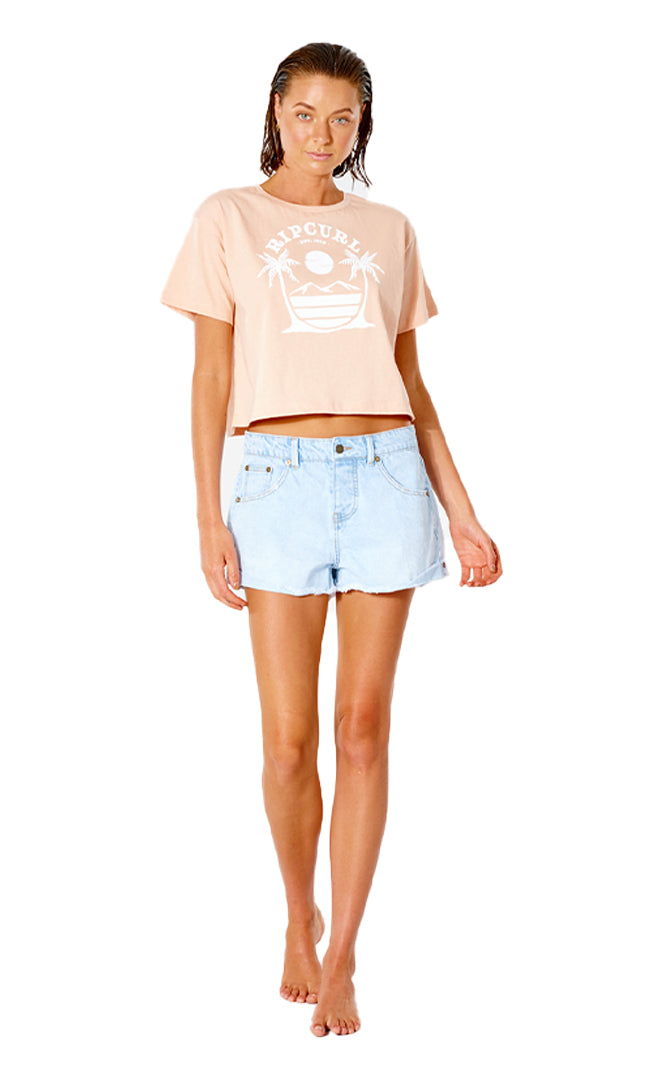 Rip Curl Playabella Crop T-shirt Femme DUSK PINK