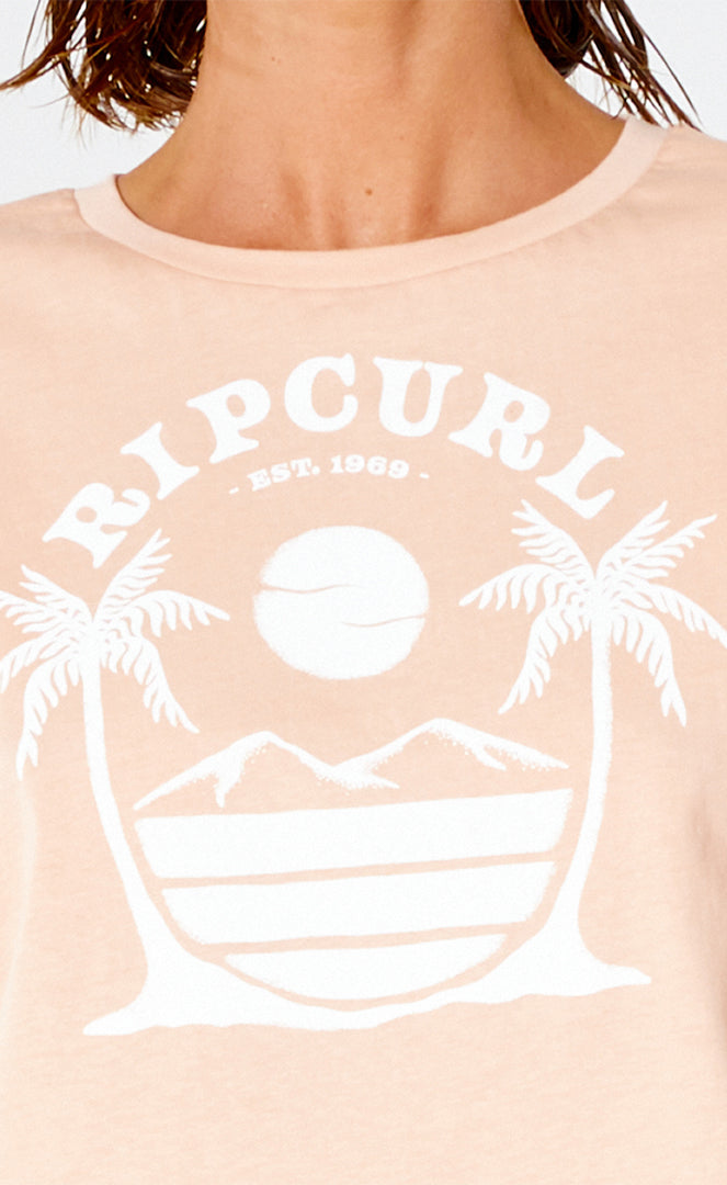 Rip Curl Playabella Crop T-shirt Femme DUSK PINK