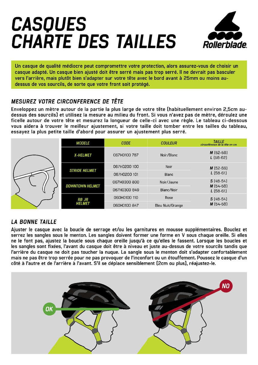 Rollerblade Stride Helmet Casq BLANC