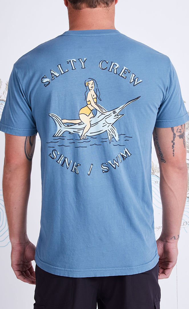 Salty Crew Siren Garment Dye Deep Sea T-shirt S/s Homme DEEP SEA