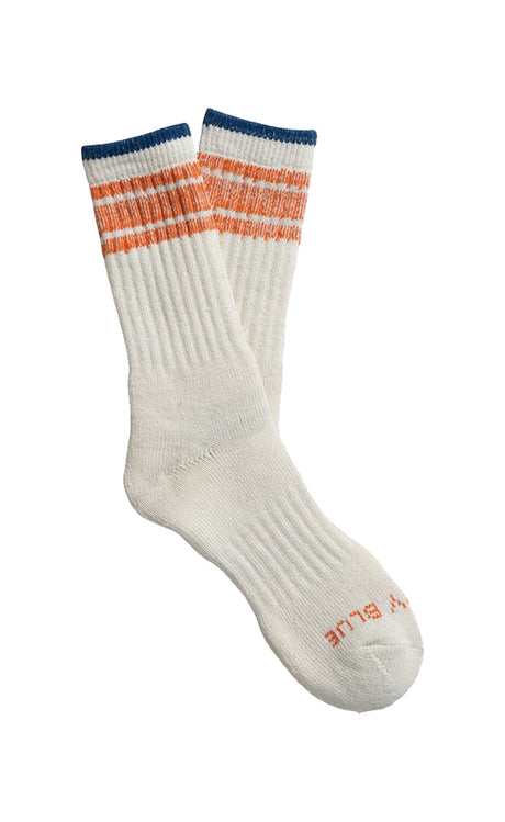 United By Blue Striped Softhemp Trail Chaussettes CREAM