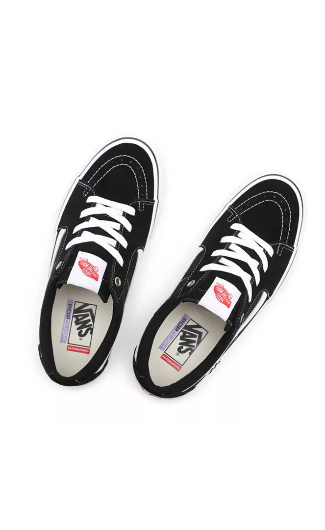 Vans Skate Sk8-low Black/white Skate Shoes Homme BLACK