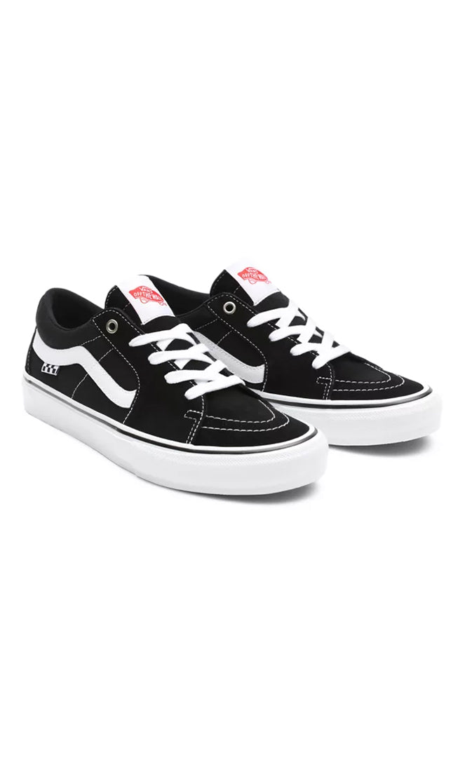 Vans Skate Sk8-low Black/white Skate Shoes Homme BLACK/WHITE