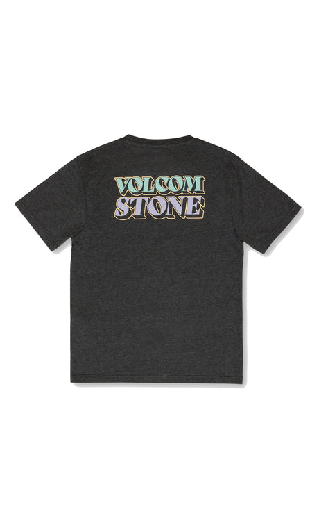Volcom Stript Heather Black T-shirt S/s Enfant HEATHER BLACK