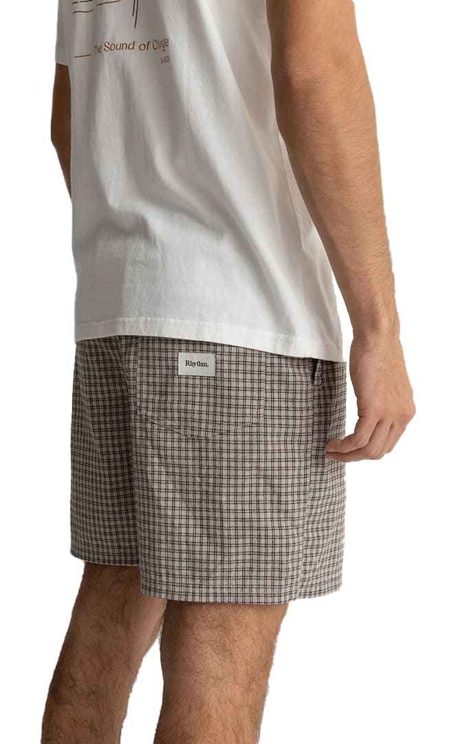 Linen Check Shorts Mann