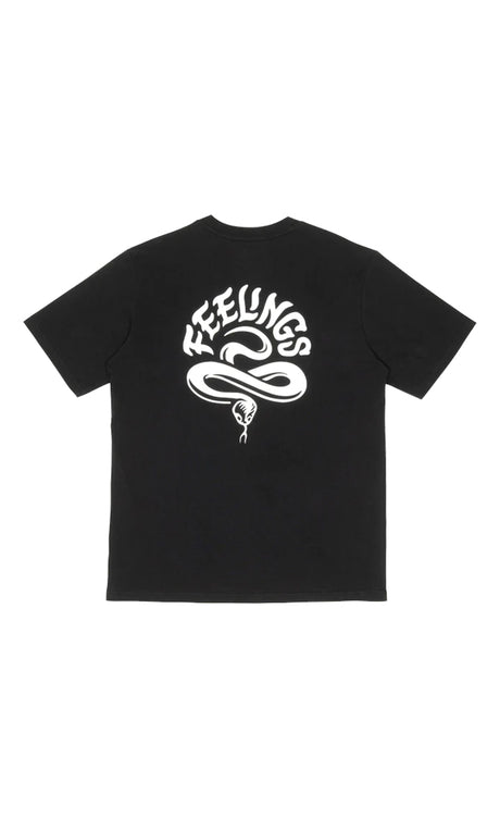 And Feelings Snake Black T-Shirt S/s Mann BLACK