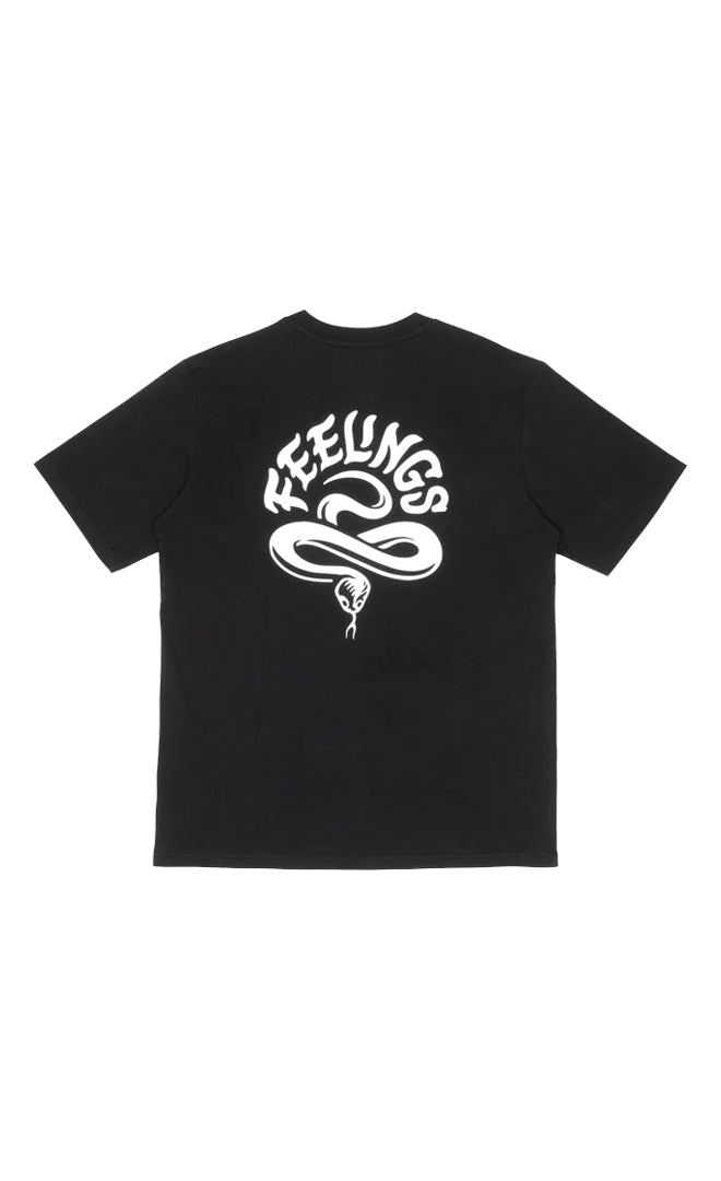 And Feelings Snake Black T-Shirt S/s Mann BLACK