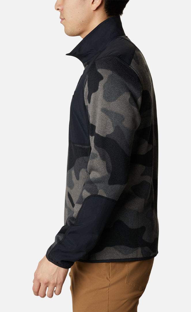 Columbia Sweater Weather Printed Half Zip Mann BLACK MOD CAMO