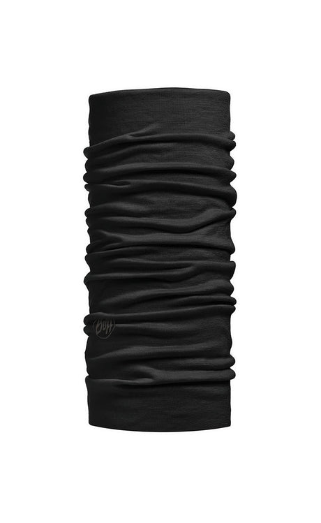 Merino Lightweight Solid Black Halsband#Cache CouBuff