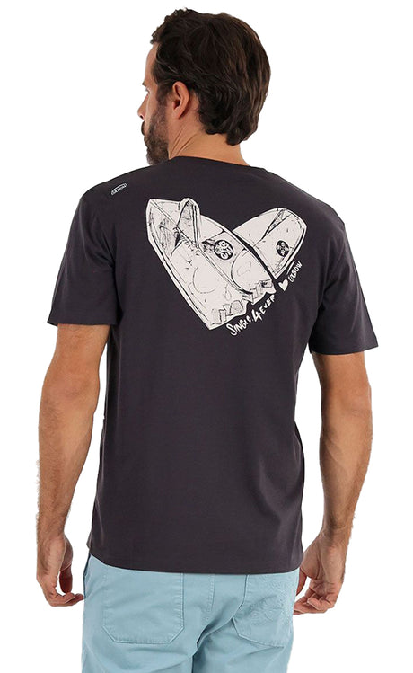 Oxbow Teller T-Shirt S/s Graphic Graphite Mann GRAPHITE
