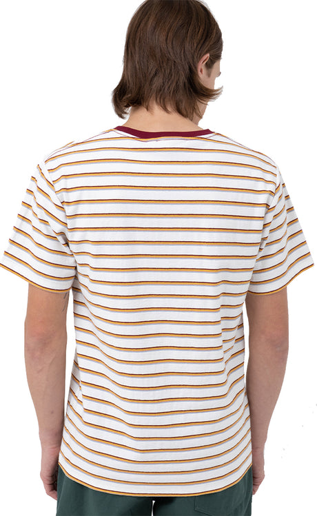 Rhythm Everyday Stripe Natural Tshirt S/s Mann NATURAL