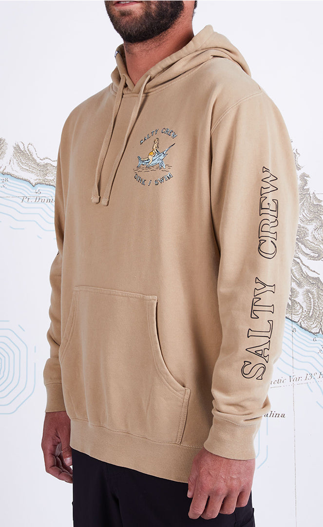 Salty Crew Siren Overdyed Sandstone Sweatshirt Mann SANDSTONE