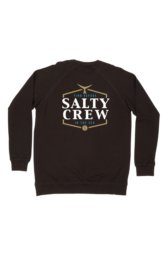 Salty Crew Skipjack Crew Black Fleece Sweatshirt Mann BLACK
