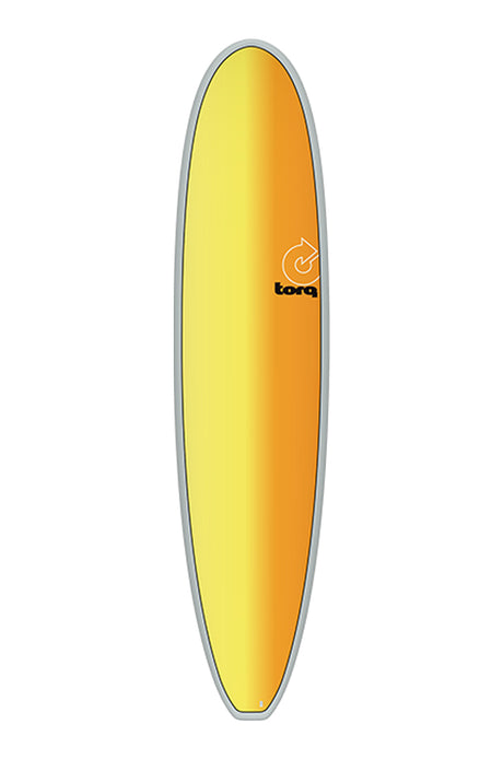 Torq 8'0 Fade Long Surfboard Longboard GRAY/YELLOW-ORANGE