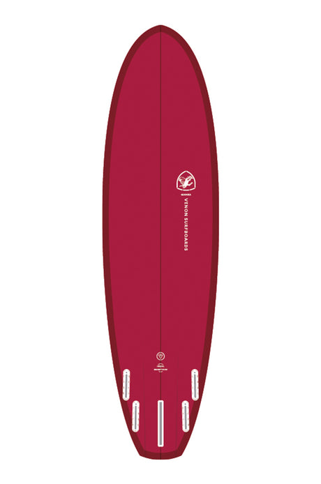 Venon Quokka Surfboard Funboard DOUBLE LAYER WINE
