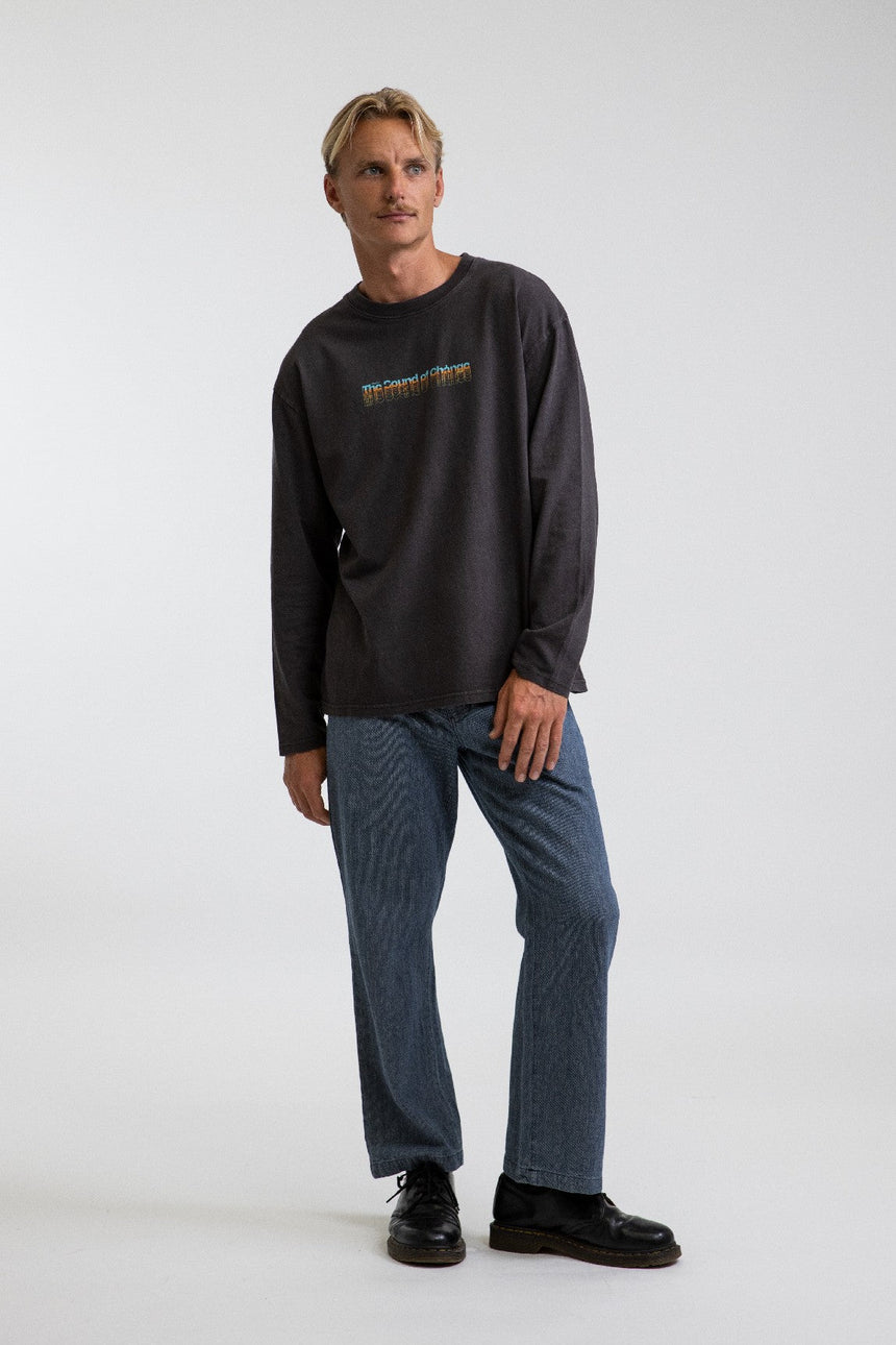 Rhythm Meridian Vintage T-shirt Long Sleeve VINTAGE BLACK
