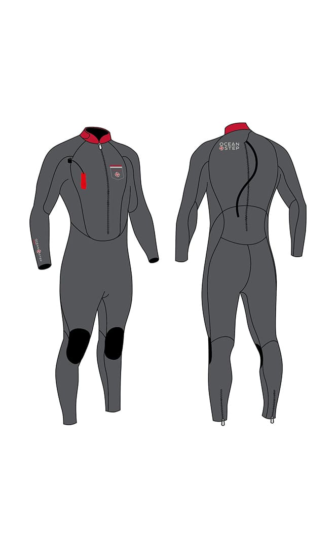 3/2 Dual Zip Men's Ribbed Jumpsuit#SteamersOcean Step