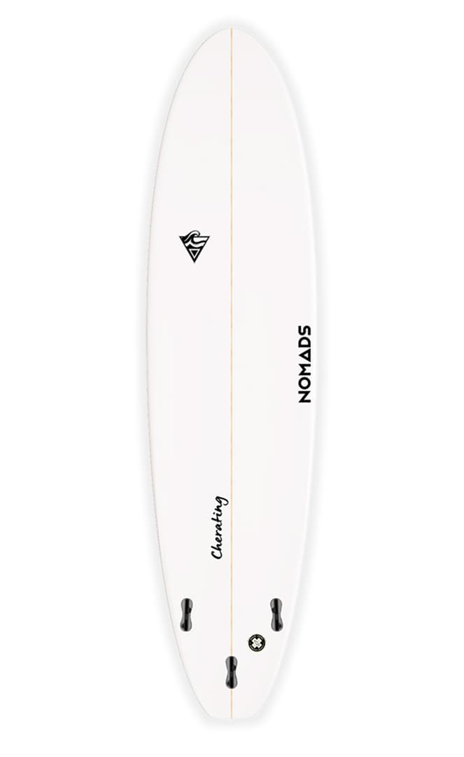 Cherating Surfboard Mini Malibu White#Funboard / HybridNomads Surfing