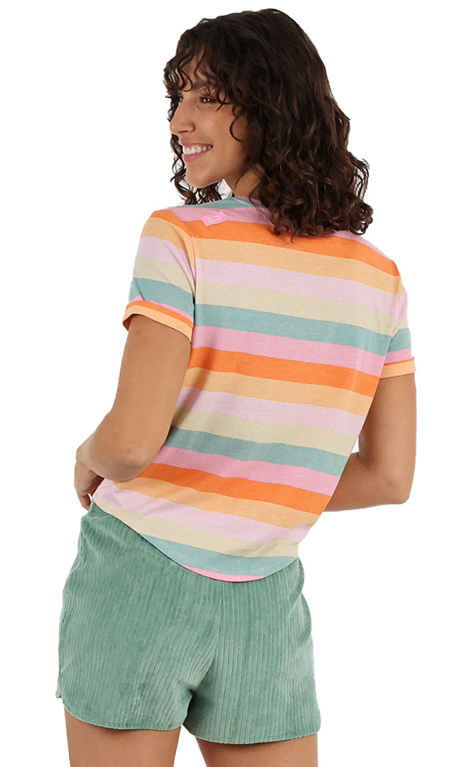 Oxbow Tosked Striped Knotted T-shirt Multi Woman MULTI