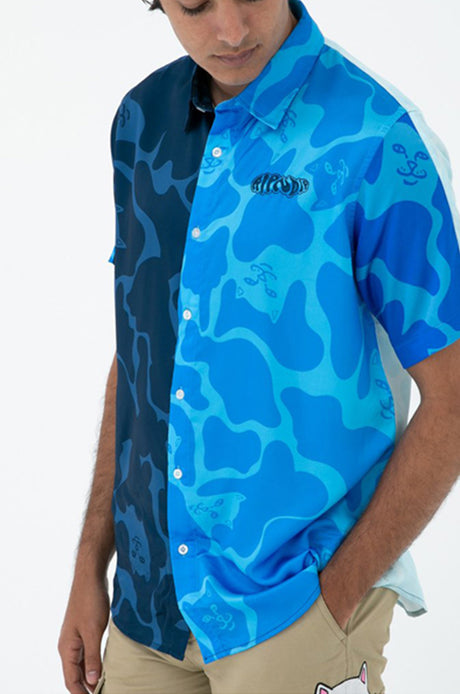 Ripndip Soho Button Up Shirt Short Sleeve BLUE