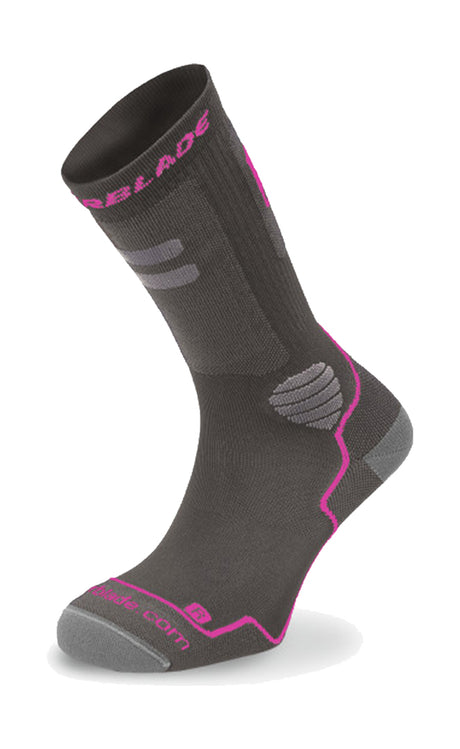 Rollerblade Women's High Performance Roller Socks GREY/PINK