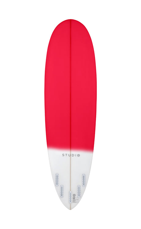 Studio 6'8 Tilt Hybrid Surfboard FLURO RED WHITE (PRP)