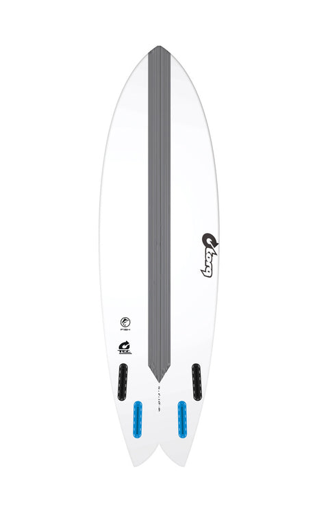 Torq 5'8 Clas Fish Tec Surfboard Fish WHITE (PRP01)