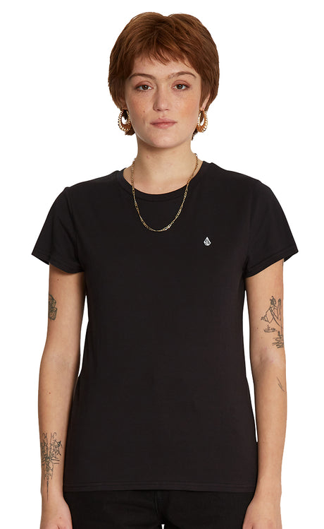 Volcom Stone Blanks Black T-shirt S/s Women BLACK
