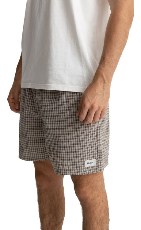 Pantalones cortos de lino a cuadros para hombre
