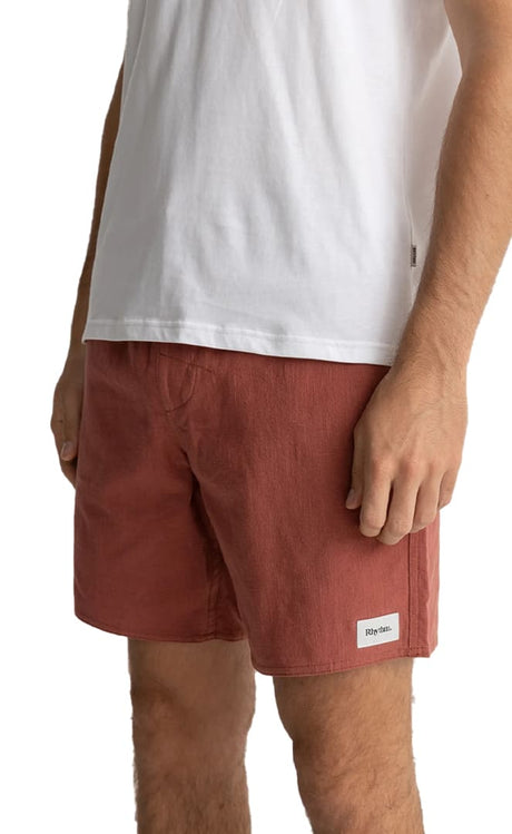 Pantalones cortos de lino con textura para hombre