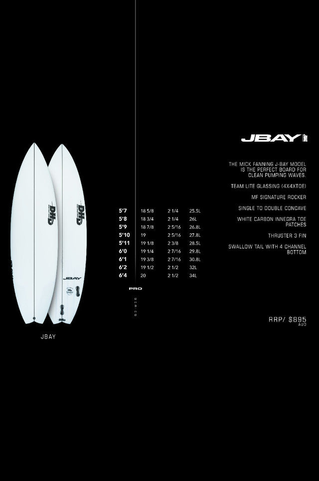Tabla de surf Pro Series Mf Jbay Team Lite Shortboard