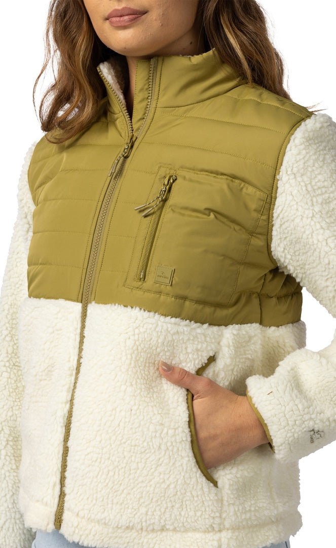 Forro polar para mujer Anti Series Anoeta Zt Khaki#FleecesRip Curl
