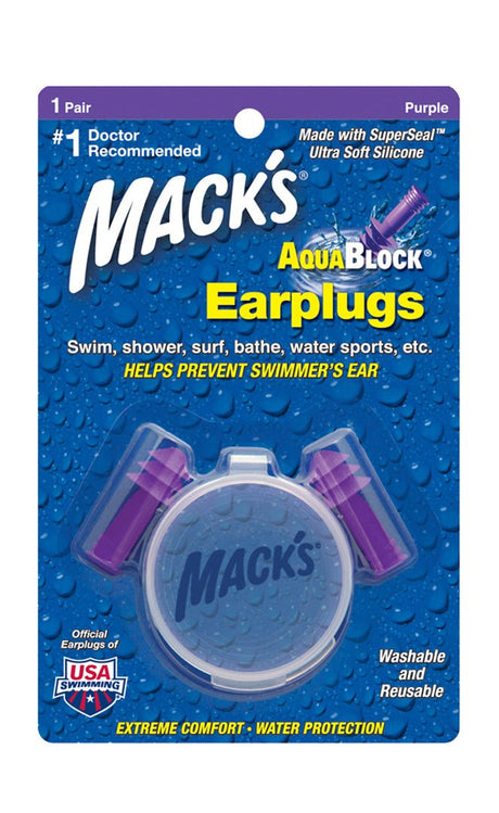 Tapones para los oídos Aquablock Surf#Mack's Earplugs